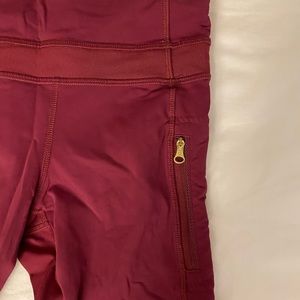 Lululemon Maroon Mesh Leggings